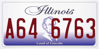 IL license plate A646763