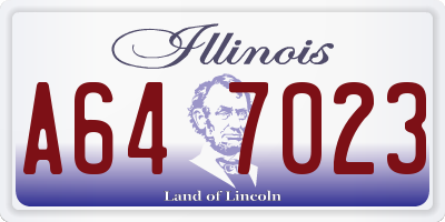 IL license plate A647023