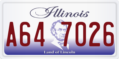 IL license plate A647026