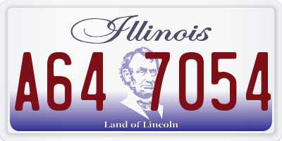 IL license plate A647054