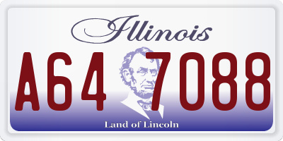 IL license plate A647088