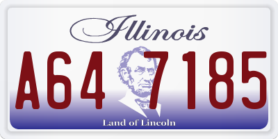 IL license plate A647185