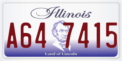 IL license plate A647415