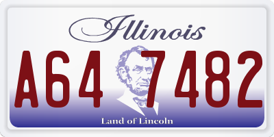 IL license plate A647482