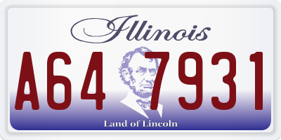 IL license plate A647931