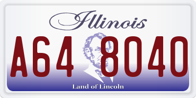 IL license plate A648040