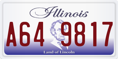 IL license plate A649817