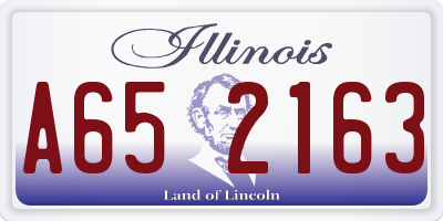 IL license plate A652163