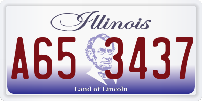 IL license plate A653437
