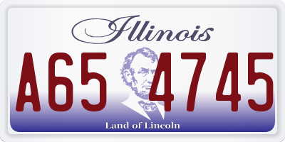 IL license plate A654745