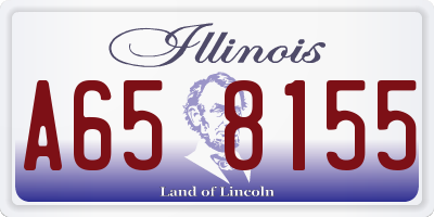 IL license plate A658155