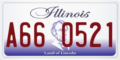 IL license plate A660521