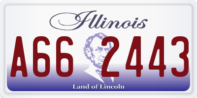IL license plate A662443