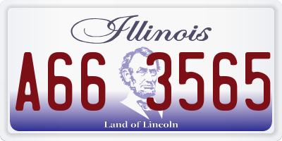IL license plate A663565