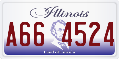 IL license plate A664524