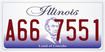 IL license plate A667551