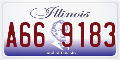 IL license plate A669183