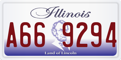 IL license plate A669294