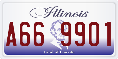 IL license plate A669901