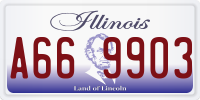 IL license plate A669903
