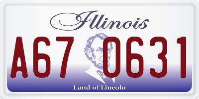 IL license plate A670631