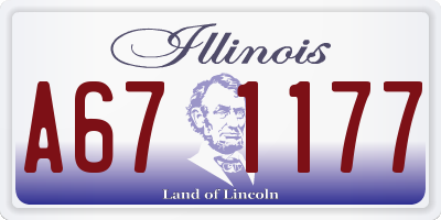 IL license plate A671177