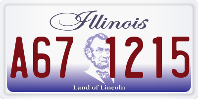 IL license plate A671215