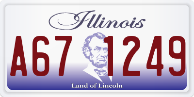 IL license plate A671249