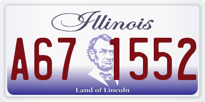 IL license plate A671552