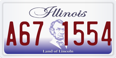 IL license plate A671554