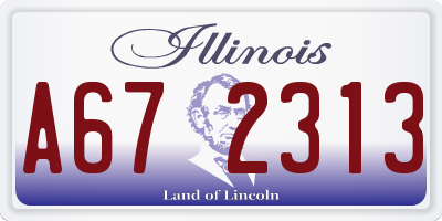 IL license plate A672313