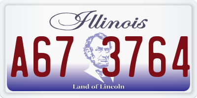 IL license plate A673764