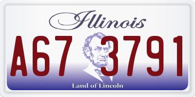 IL license plate A673791