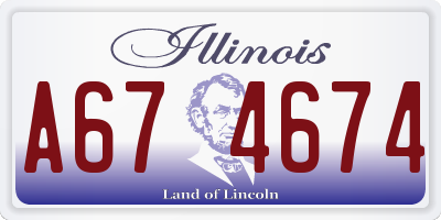 IL license plate A674674