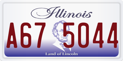 IL license plate A675044