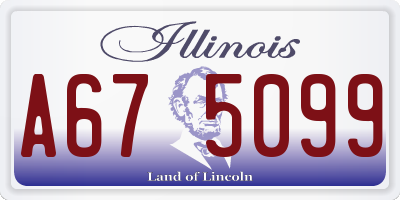 IL license plate A675099