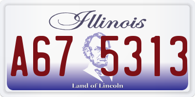 IL license plate A675313
