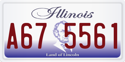 IL license plate A675561