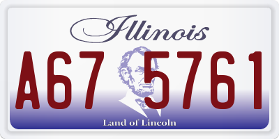 IL license plate A675761