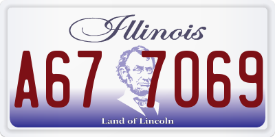 IL license plate A677069