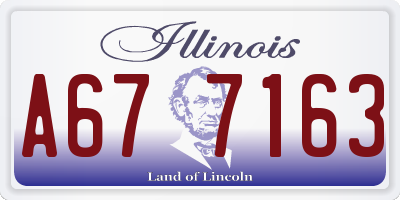 IL license plate A677163
