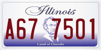 IL license plate A677501