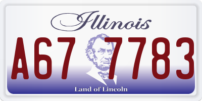 IL license plate A677783