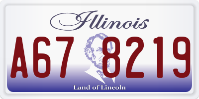 IL license plate A678219