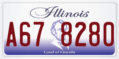 IL license plate A678280