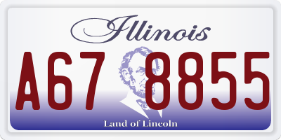 IL license plate A678855