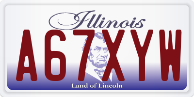 IL license plate A67XYW