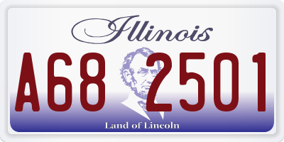 IL license plate A682501