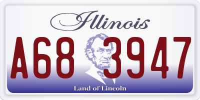 IL license plate A683947
