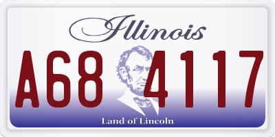 IL license plate A684117